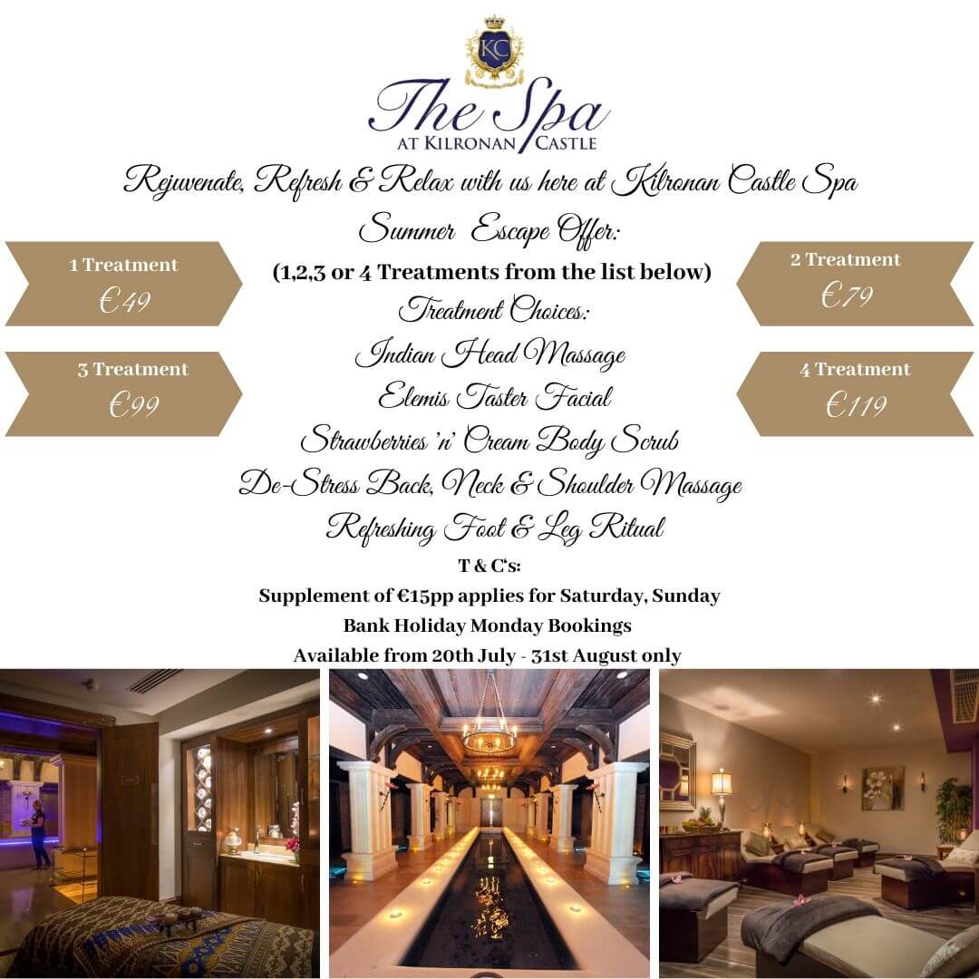 Spa Monthly Specials, Spa Packages Ireland | Kilronan Castle Spa